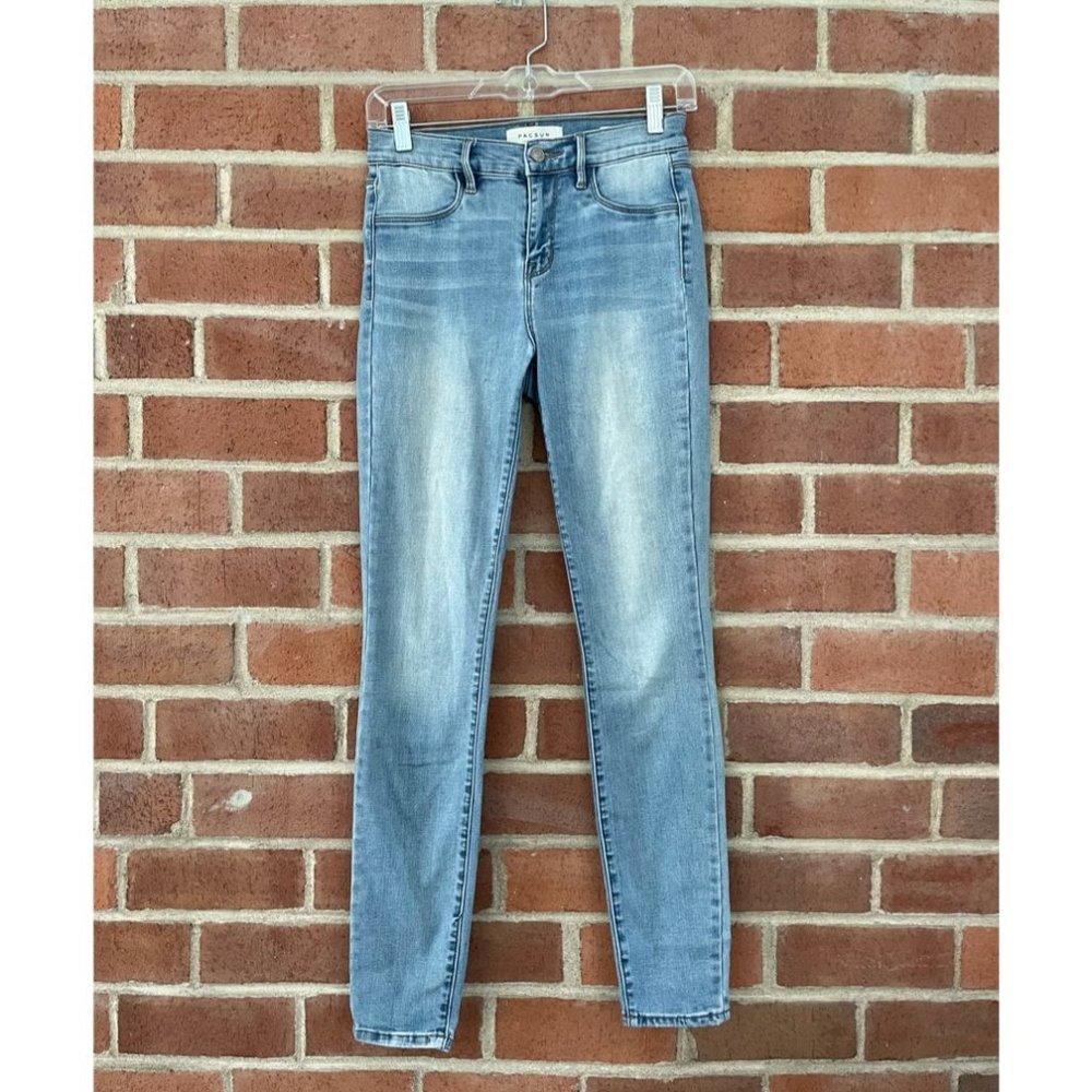 PacSun Light Blue High-Waisted Skinny Jegging Jeans, Waist Size 26